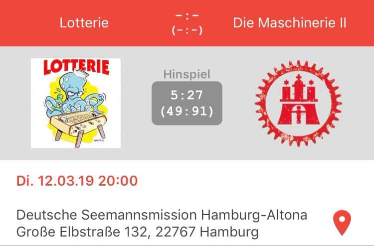 Heute um 20 Uhr in der Deutsche Seemannsmission Hamburg-Altona e.V.: Topspiel der 1
